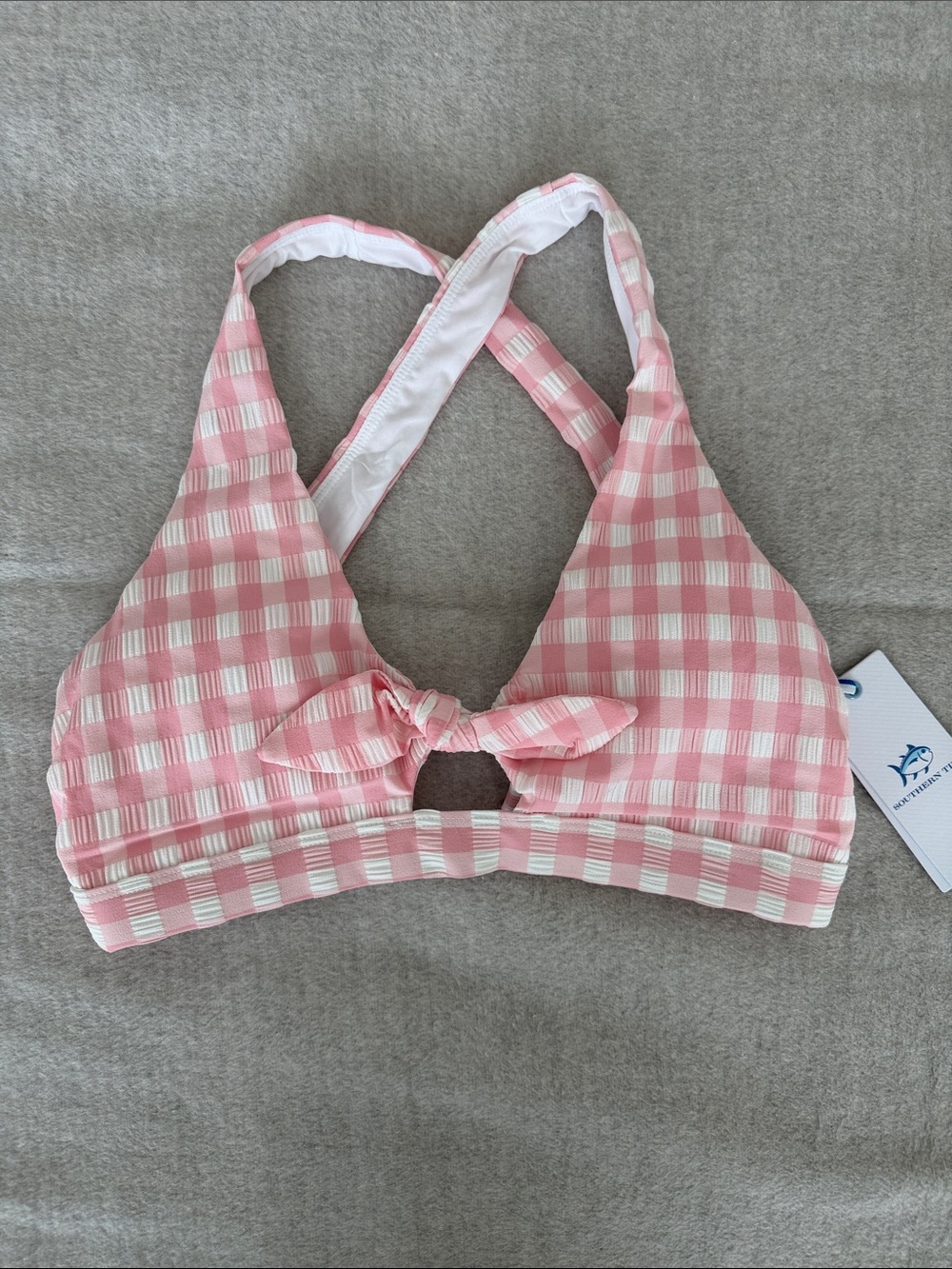 Southern Tide Gingham Bikini Top